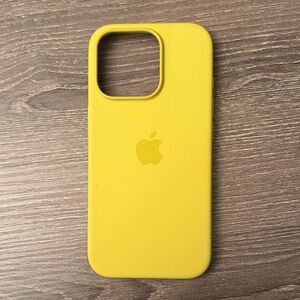 Apple Yellow Silicone iPhone Case with Apple Logo